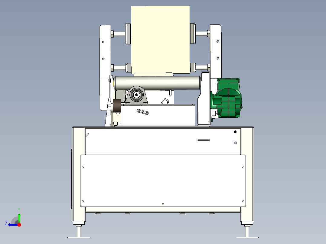 纸箱整形滚筒线右视图