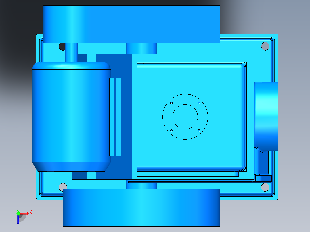 泵、水泵、HGL-150滑阀泵(台州星光)俯视图