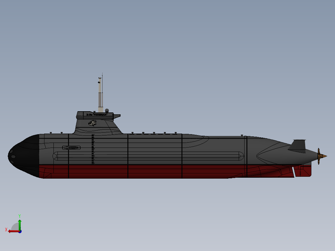 潜水艇(26)后视图