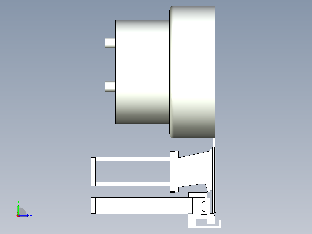 圆形垫片振动盘左视图