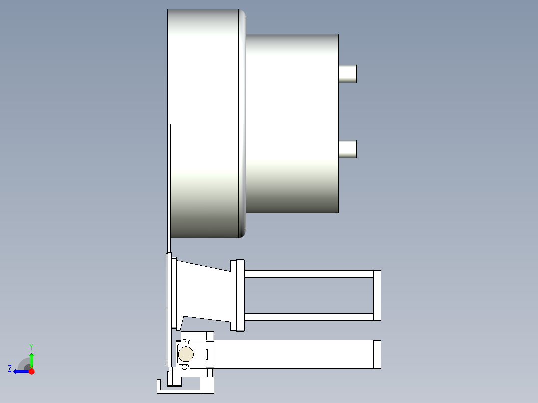 圆形垫片振动盘右视图