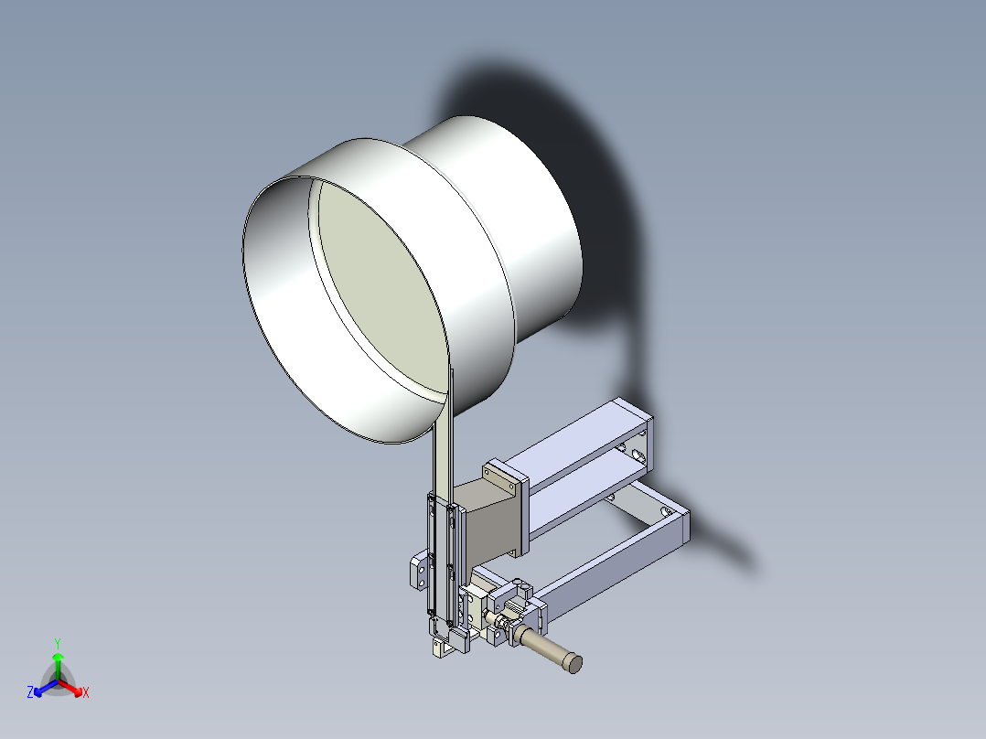 圆形垫片振动盘正等轴测图