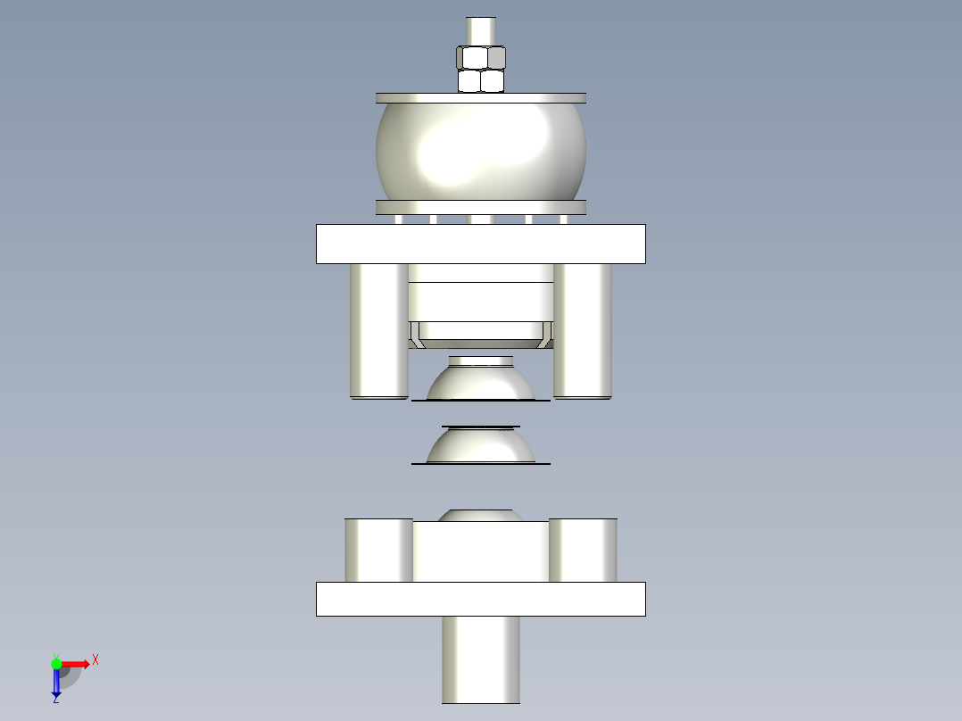 罩壳扩口模俯视图