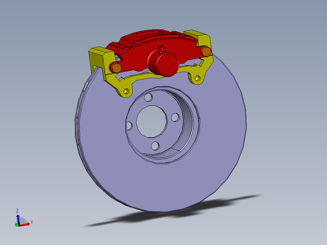 汽车浮钳盘 盘式制动器设计-商务车含三维CATIA模型+CAD图纸+说明