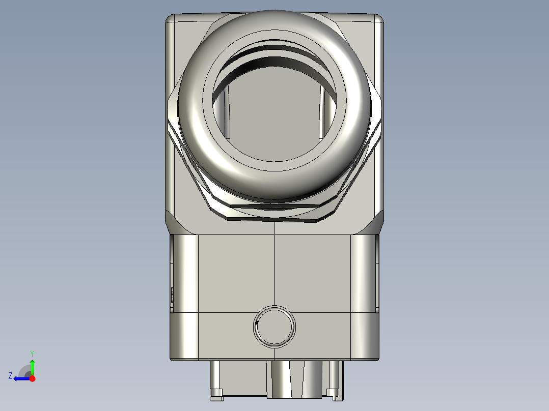 H10B母插头右视图