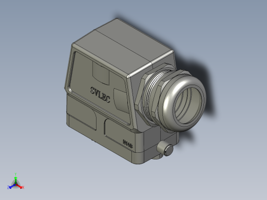 H10B母插头正等轴测缩略图