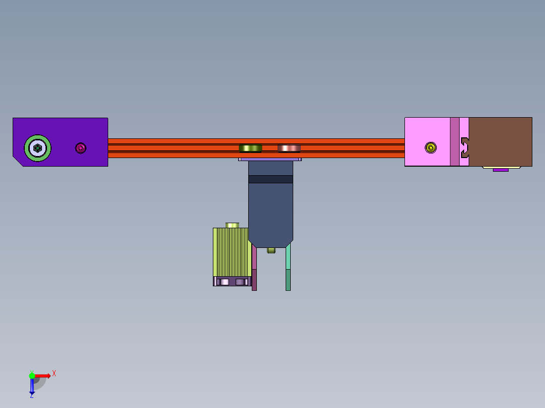 激光设备用多功能工作平台俯视图