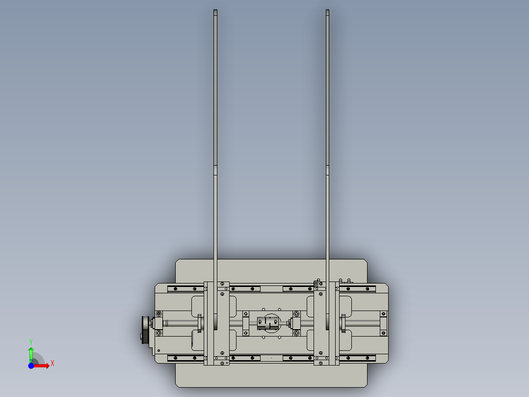 撑膜机构前视图