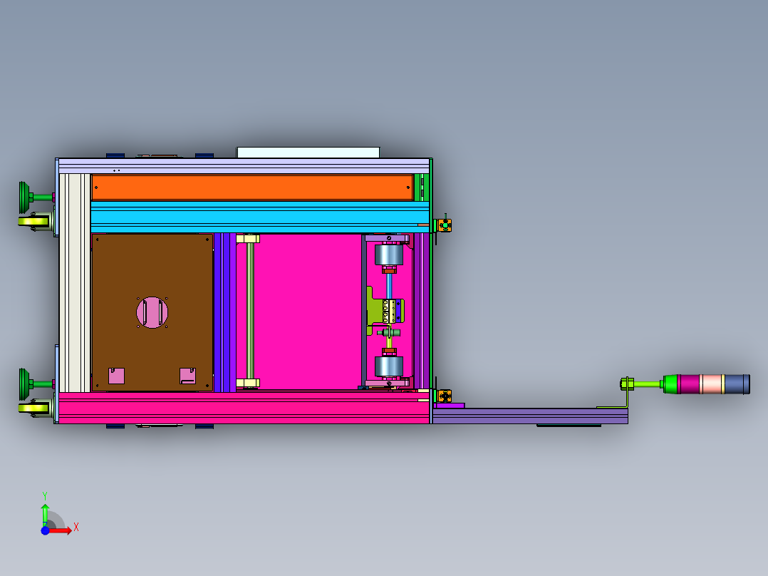 器具自动输送升降平台前视图