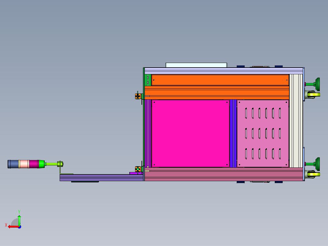 器具自动输送升降平台后视图