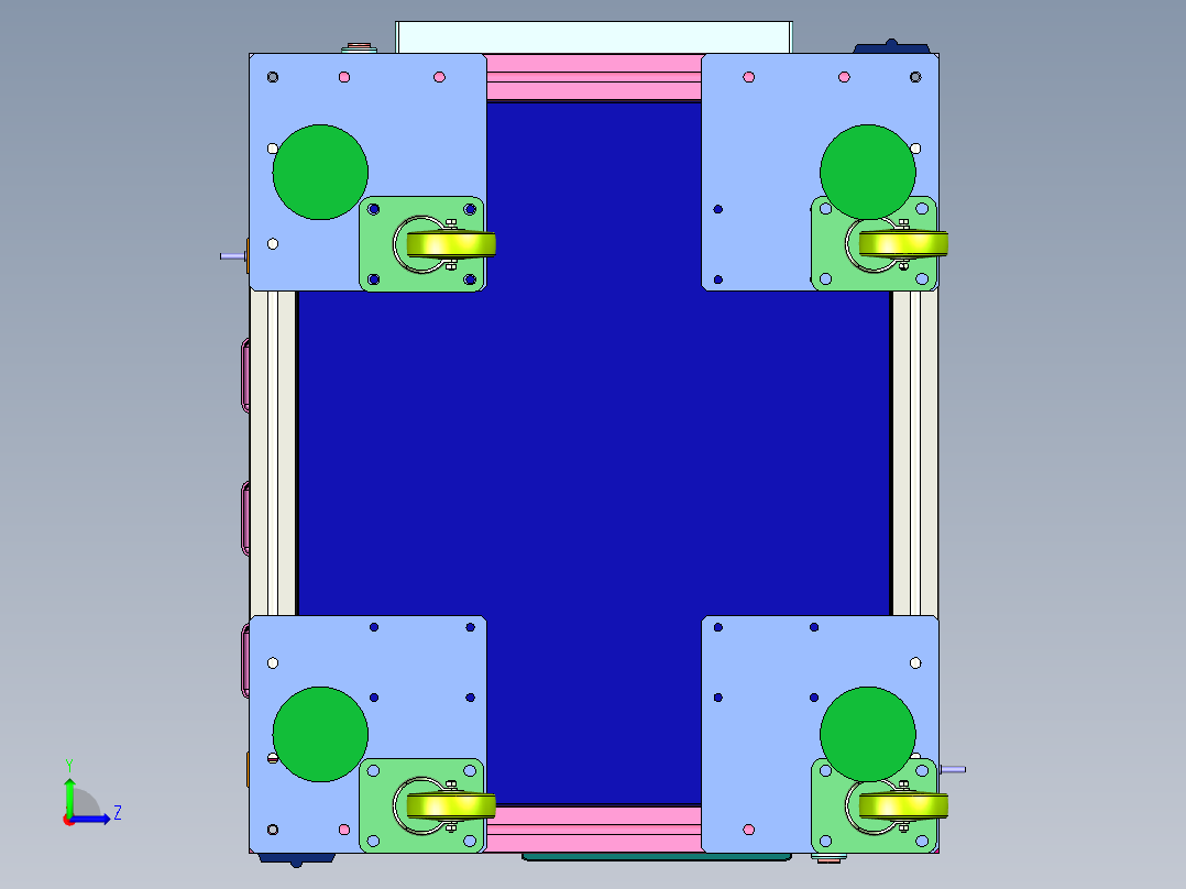 器具自动输送升降平台左视图