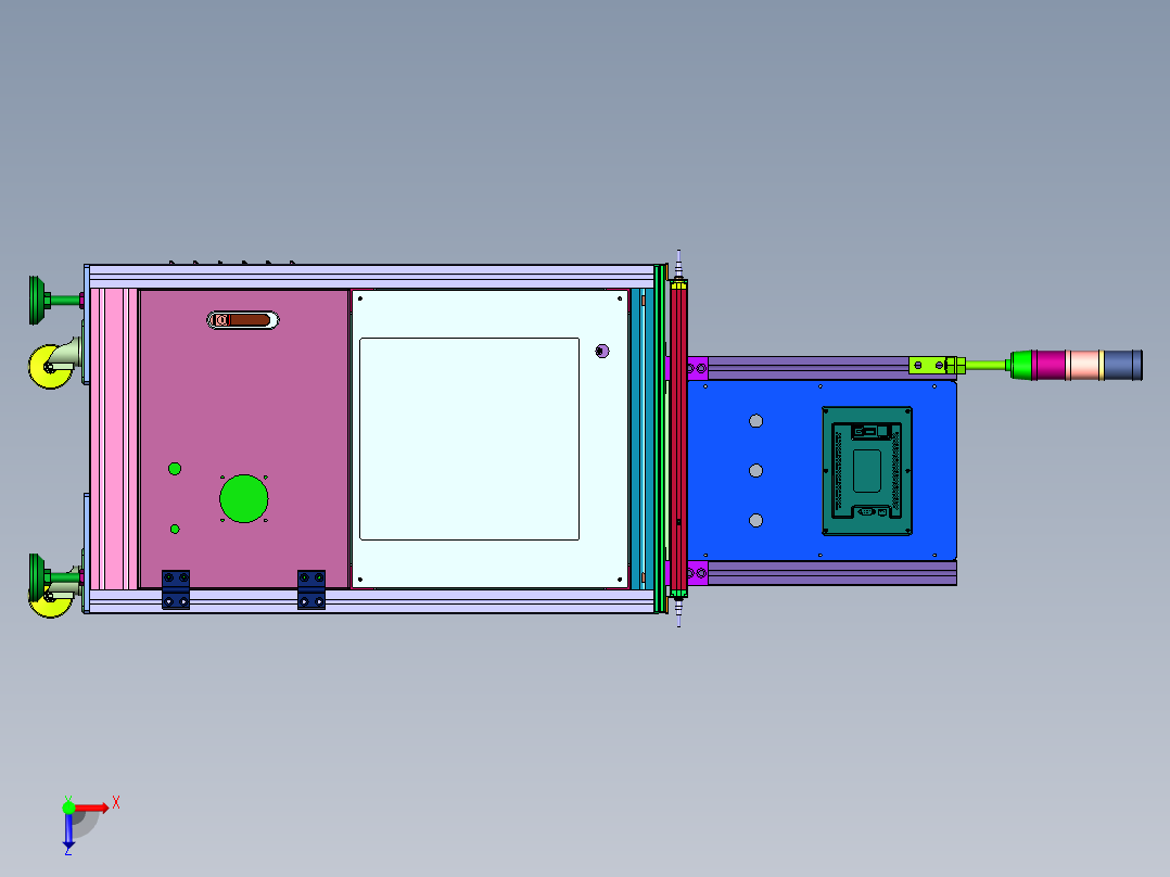 器具自动输送升降平台俯视图