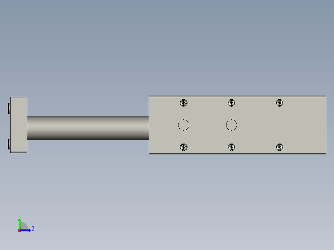 镜向170860_DFM-32-100-P-A-GF带导杆气缸左视图