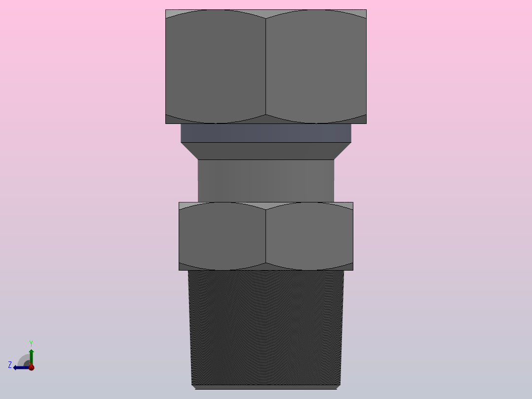 SKC 外螺纹直通卡套接头_SKC12-03右视图