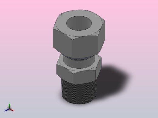 SKC 外螺纹直通卡套接头_SKC12-03正等轴测缩略图