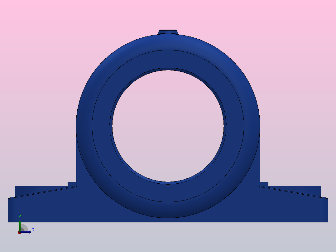 整体有衬正滑动轴承_HZ140后视图