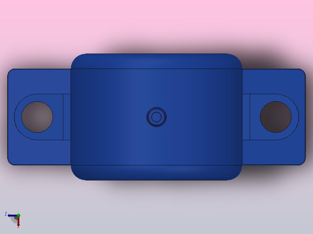 整体有衬正滑动轴承_HZ140俯视图