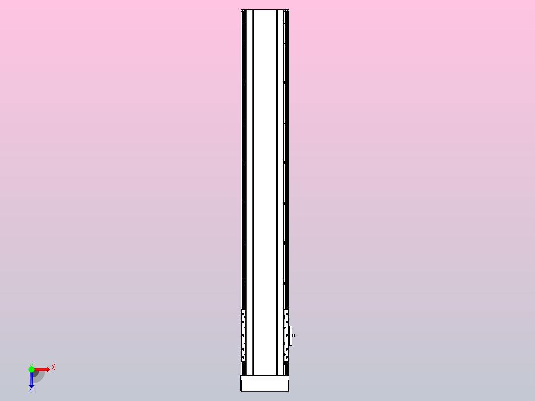 日规模组半封闭丝杆TPA-HNR-120D-1610C-L700-MP-C-P40-N3俯视图