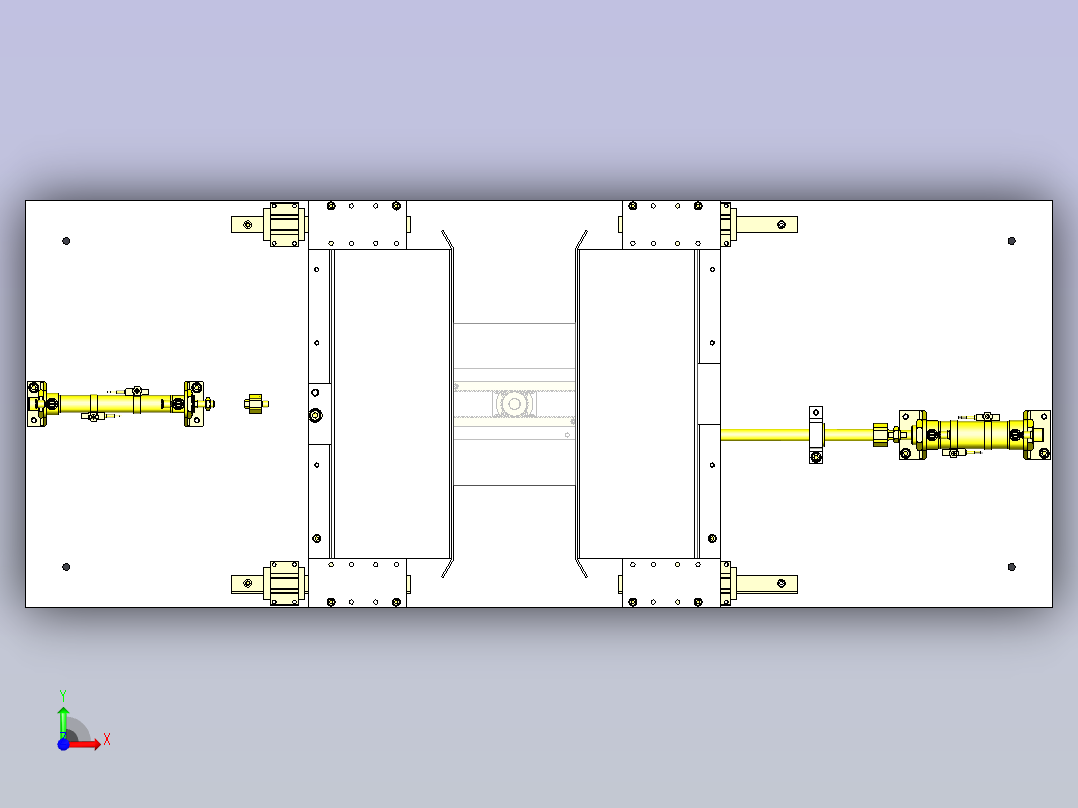 一款3位置切换导向机构3D图模型前视图