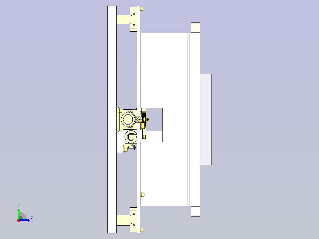 一款3位置切换导向机构3D图模型左视图
