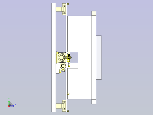 一款3位置切换导向机构3D图模型左视缩略图