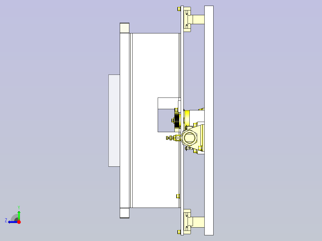 一款3位置切换导向机构3D图模型右视图
