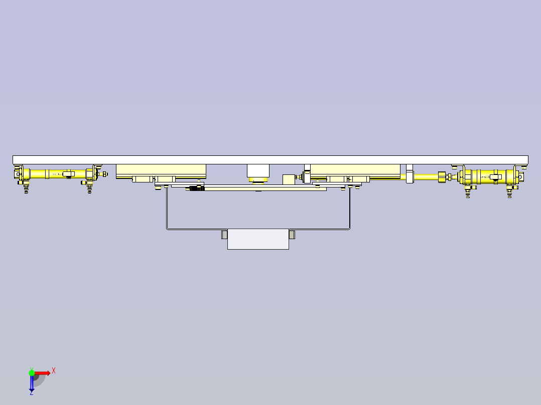 一款3位置切换导向机构3D图模型俯视图