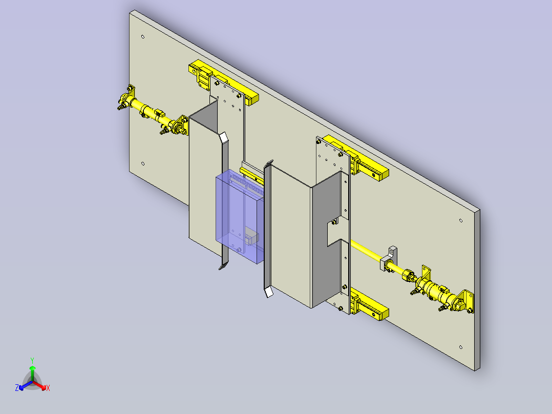 一款3位置切换导向机构3D图模型正等轴测图