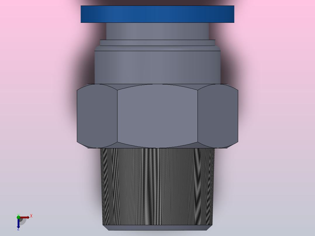 IPC-N 螺纹直通-NPT螺纹_IPC1∕4-NO1俯视图