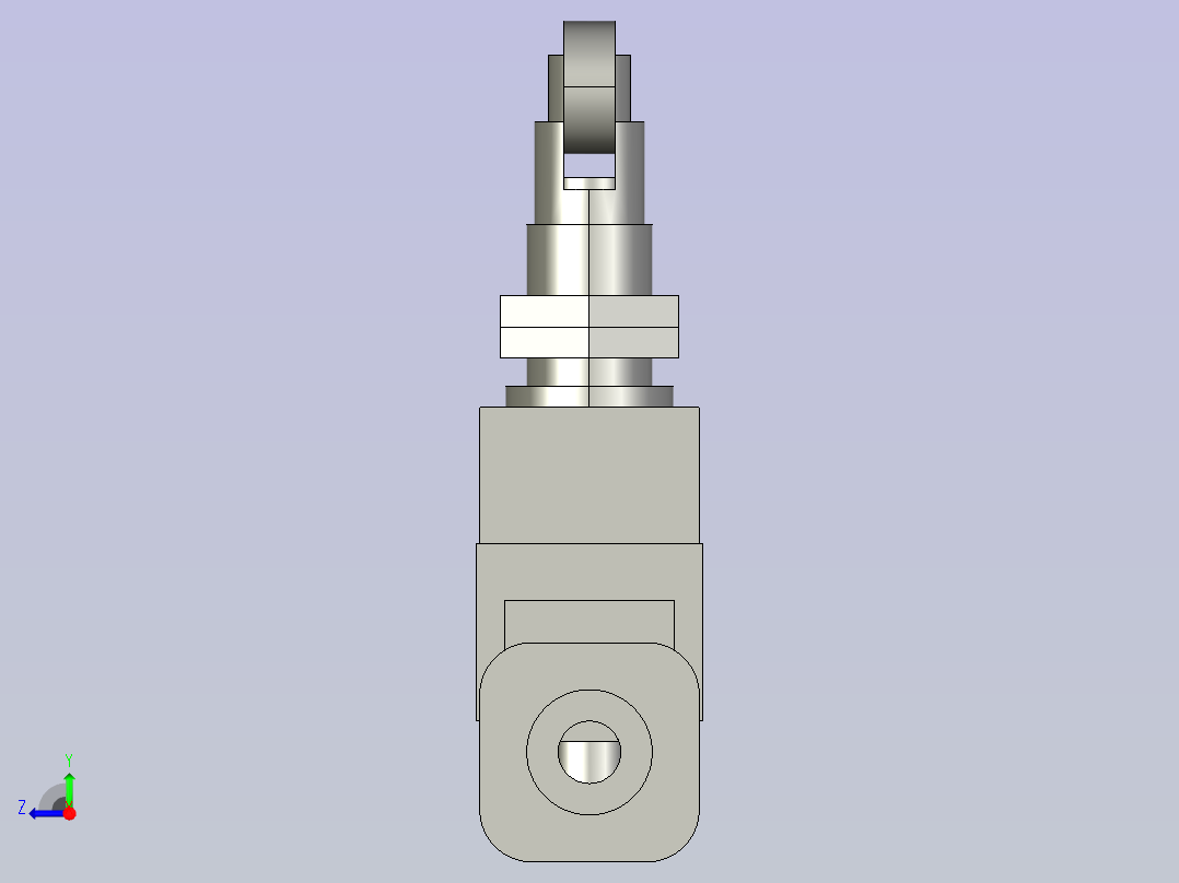 TZ-7311，行程开关，限位开关，滚轮自复位微动开关右视图