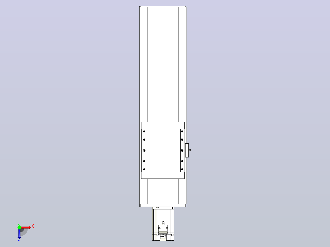 滚珠丝杠直线轴带导轨全封闭TPA-HCR-175D-2510C-L400-M-C-P75-N3俯视图