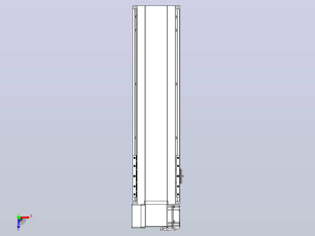 皮带直线轴半封闭可选导轨TPA-HNB-175D-140-L450-LP-C-P75-N3俯视图