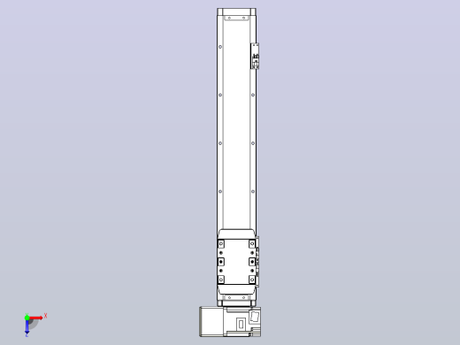机器人皮带驱动直线轴TPA-GCB-80-P60-L400-LU-M20-N3俯视缩略图