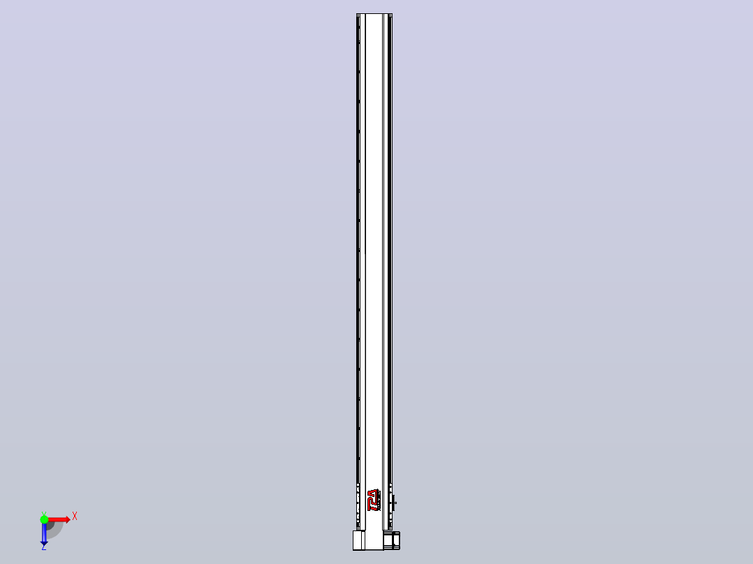 皮带直线轴半封闭可选导轨TPA-HNB-120D-110-L1500-LP-C-P40-N3俯视图