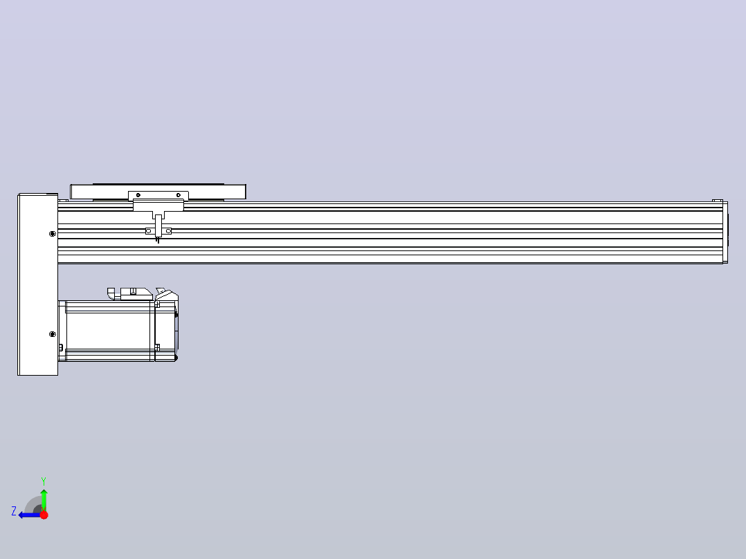 滚珠丝杠直线轴带导轨全封闭TPA-HCR-120D-1610C-L450-MP-C-P20-N3右视图