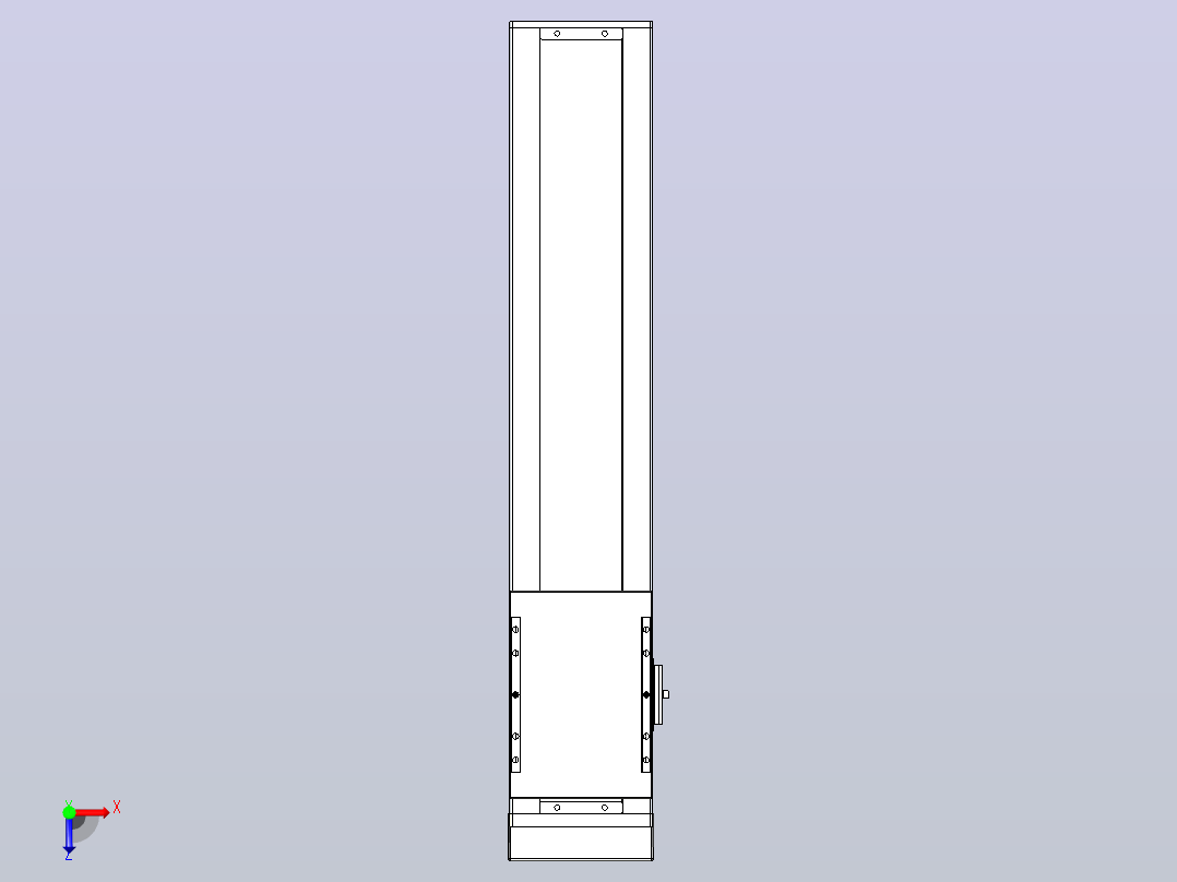 滚珠丝杠直线轴带导轨全封闭TPA-HCR-120D-1610C-L450-MP-C-P20-N3俯视图