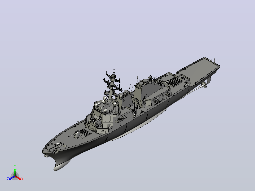 DDG 51号航空母舰阿利·伯克号主视图