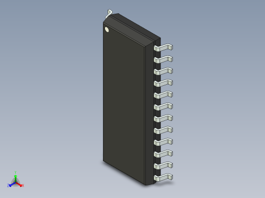 106x SOIC 封装（小外形集成电路）SOIC127P780X200-24N正等轴测缩略图