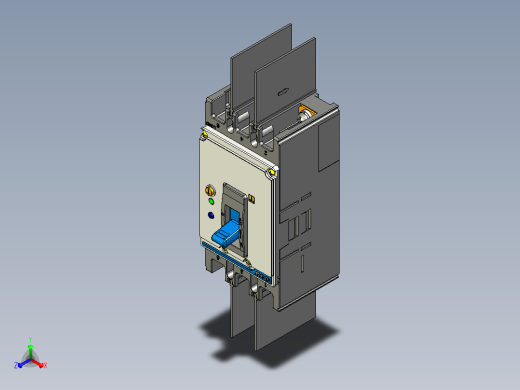 NXMLE-125S 3P剩余电流动作断路器三维模型202209