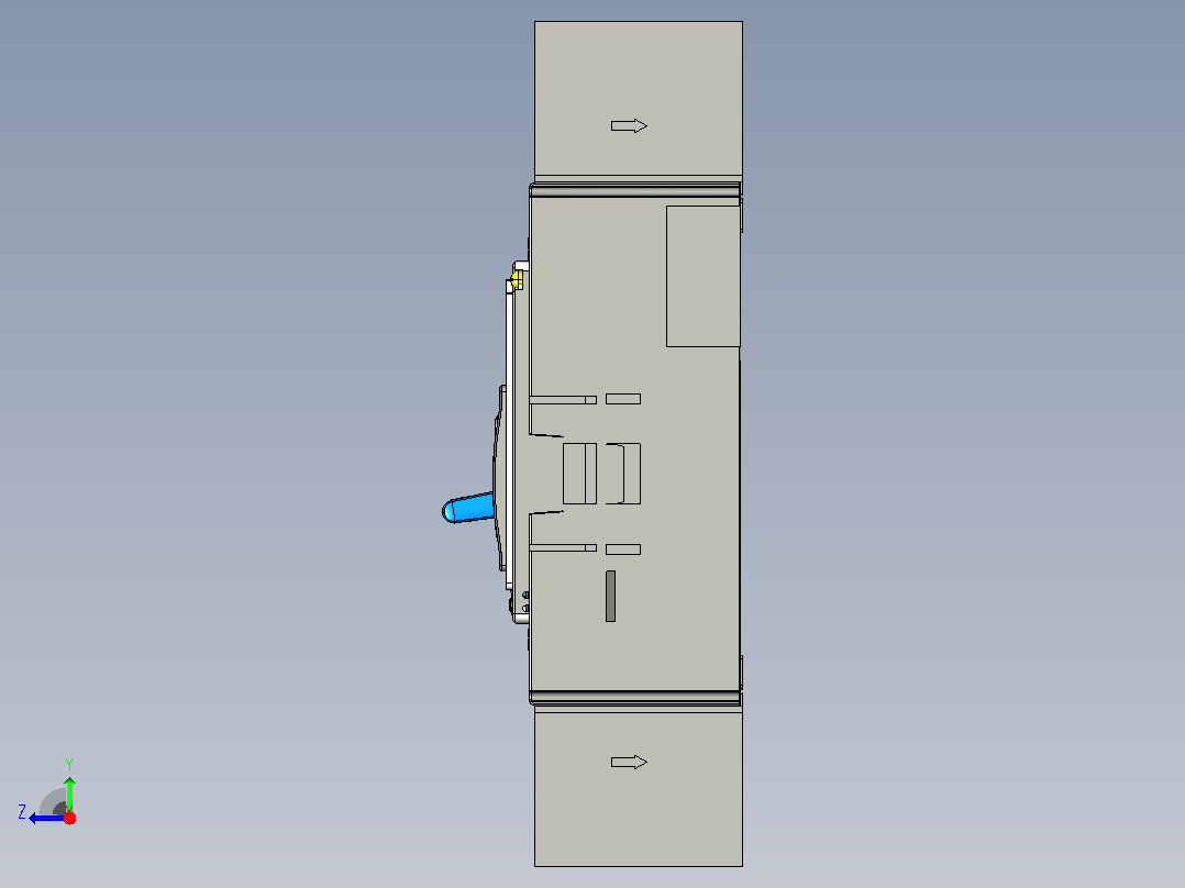 NXMLE-125S 3P剩余电流动作断路器三维模型202209右视图