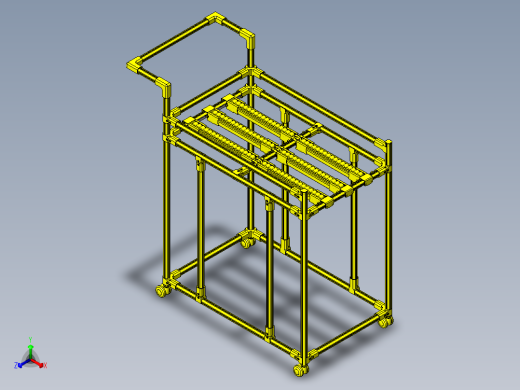 带滚轮传送带的台车正等轴测缩略图