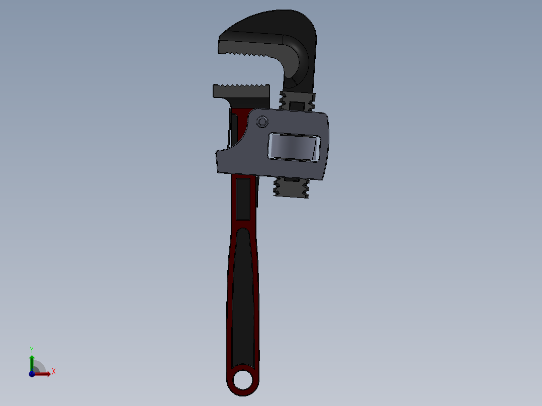 管子钳SW2014前视图