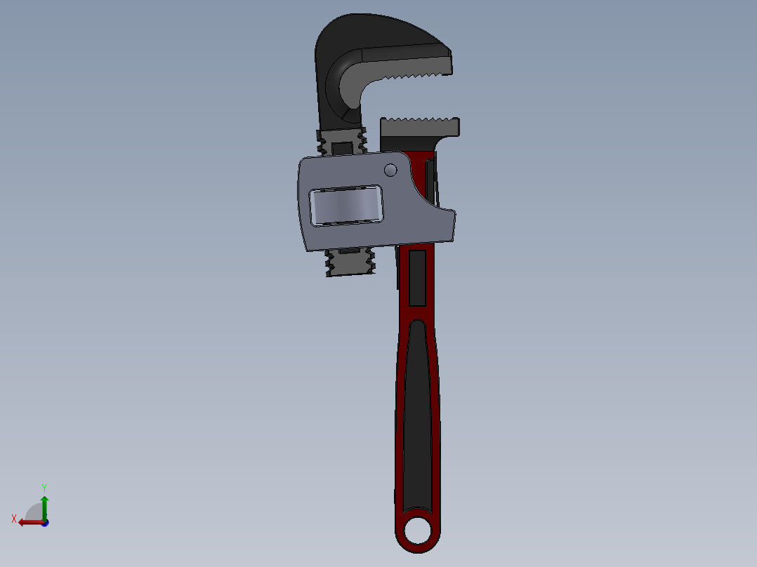 管子钳SW2014后视图