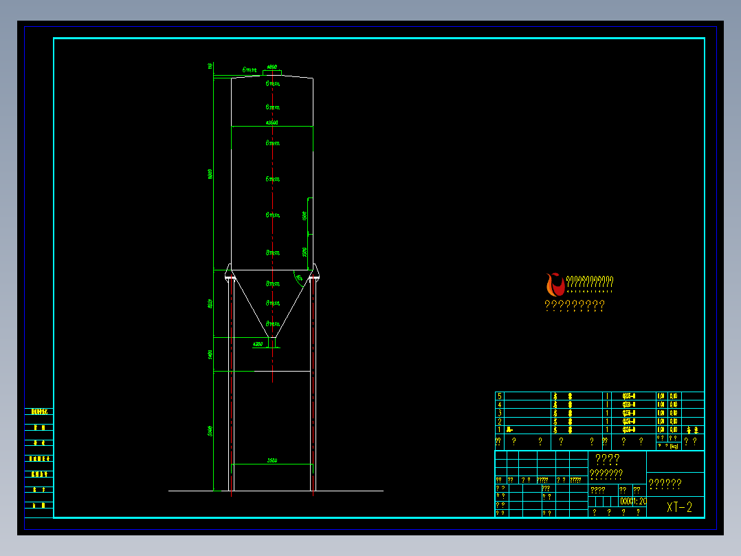 φ3500水泥散装料仓(钢库)总图