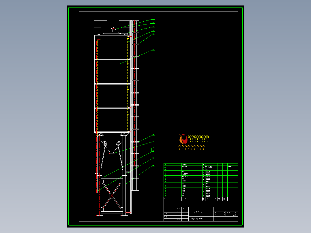 水泥稳定土搅拌设备水泥罐总图
