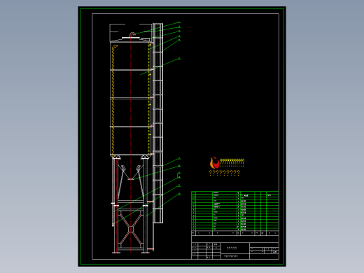 水泥稳定土搅拌设备水泥罐总图
