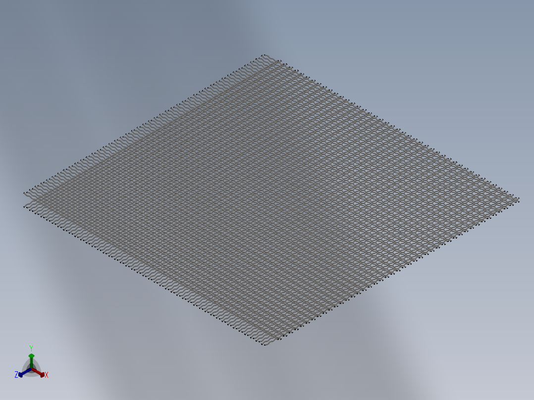编织网筛网正等轴测图