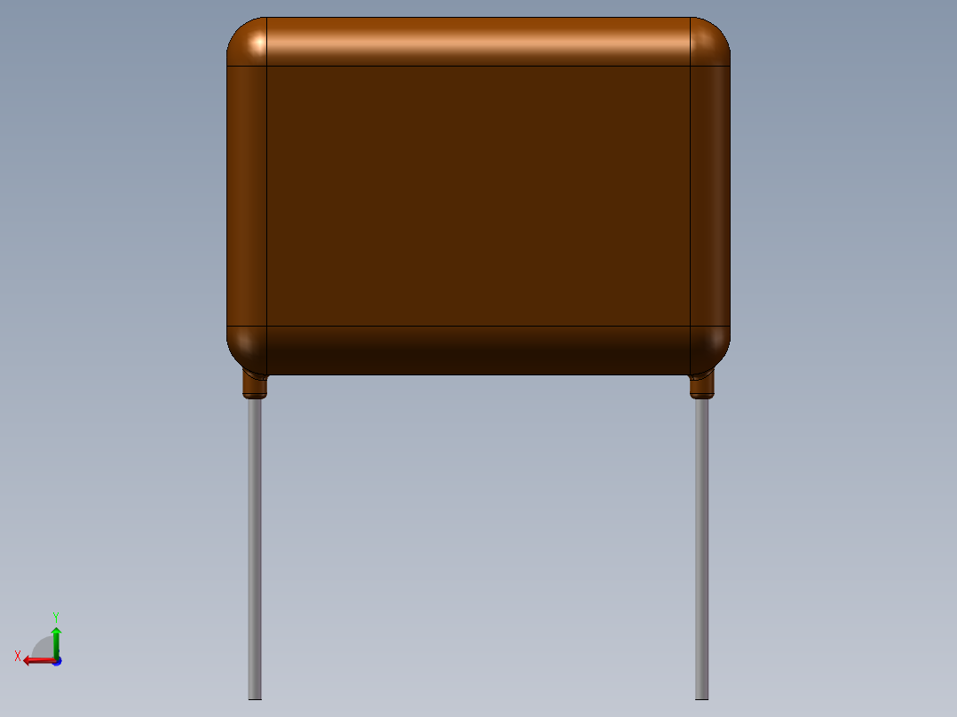 solidworks 电容后视图