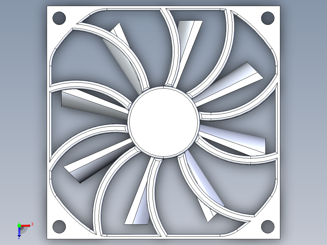 solidworks 压力通风机俯视图