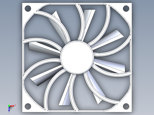 solidworks 压力通风机俯视缩略图